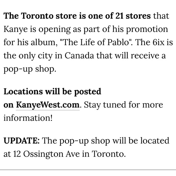 YEEZY | PABLO “WOKE UP AND FELT THE VIBE” TORONTO PULLOVER HOODIE SWEATSHIRT - Picture 12 of 16